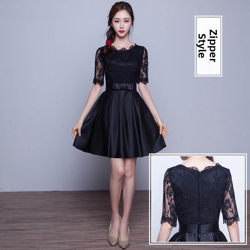 Vakara kleita, A līnijas siluets, augsta josta, 3/4 piedurknes, gara garums, poliestera audums