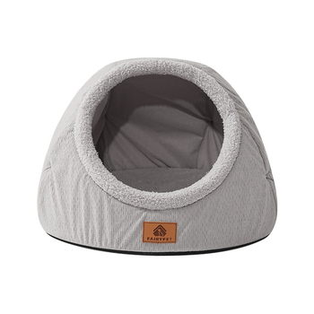 Cuib pentru pisici de iarnă — îngroșat, semi-închis, cald și sigur, din PP cotton, brand Little Fairy.