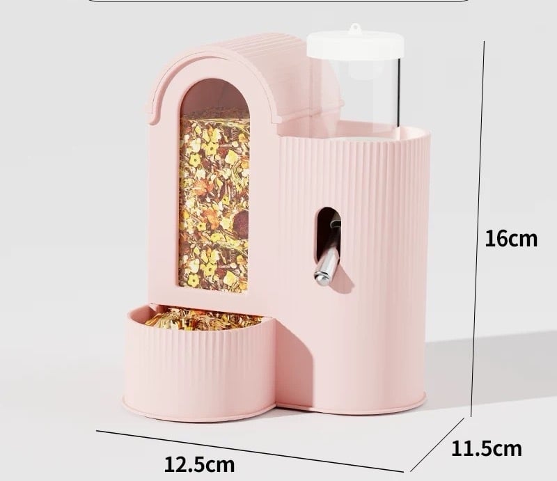 Σετ για χάμστερ δύο σε ένα: κουτί τροφής και φιάλη νερού – αυτόματη τροφοδοσία και πόση, πλαστικό, μάρκα Xingxingwen (εξουσιοδοτημένη ιδιωτική ετικέτα)