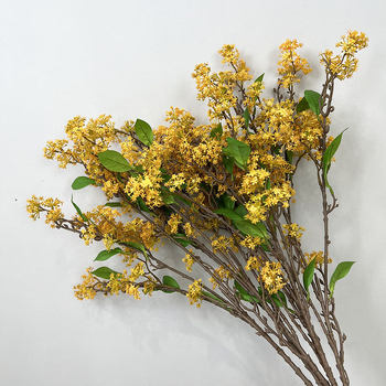 Изкуствен клон Османтус, пластмасов, инжекционно формован, вид Османтус, за сватби, външни пространства и фотодекор