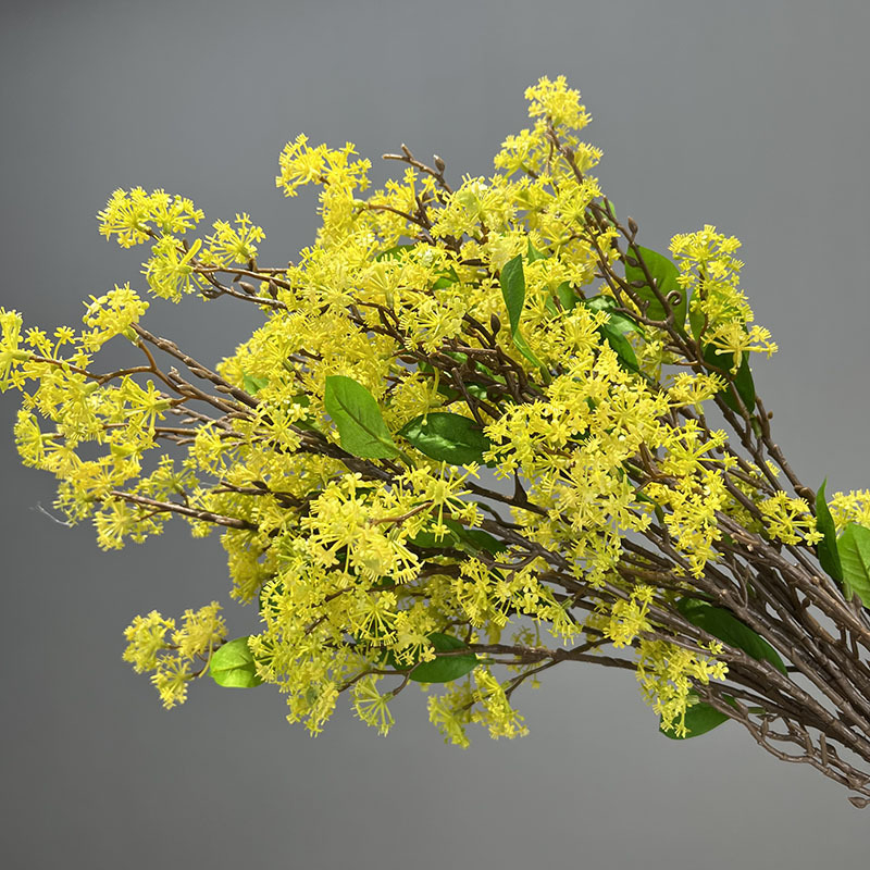 Изкуствен клон Османтус, пластмасов, инжекционно формован, вид Османтус, за сватби, външни пространства и фотодекор