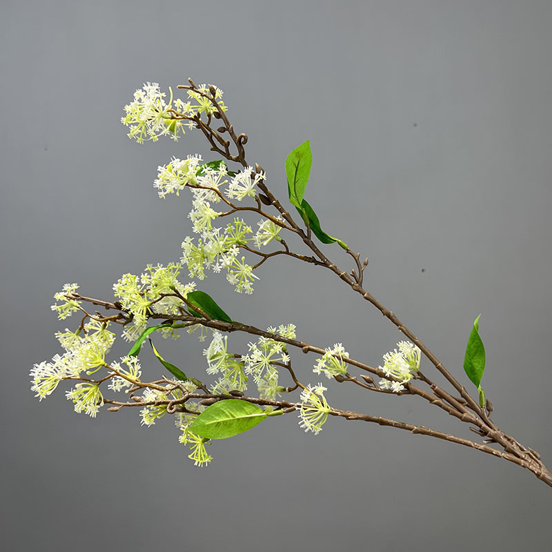 Изкуствен клон Османтус, пластмасов, инжекционно формован, вид Османтус, за сватби, външни пространства и фотодекор