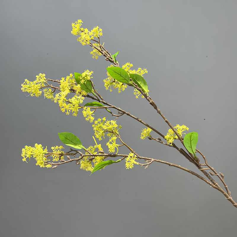 Изкуствен клон Османтус, пластмасов, инжекционно формован, вид Османтус, за сватби, външни пространства и фотодекор