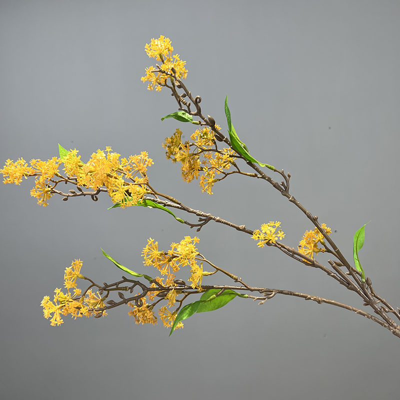 Изкуствен клон Османтус, пластмасов, инжекционно формован, вид Османтус, за сватби, външни пространства и фотодекор