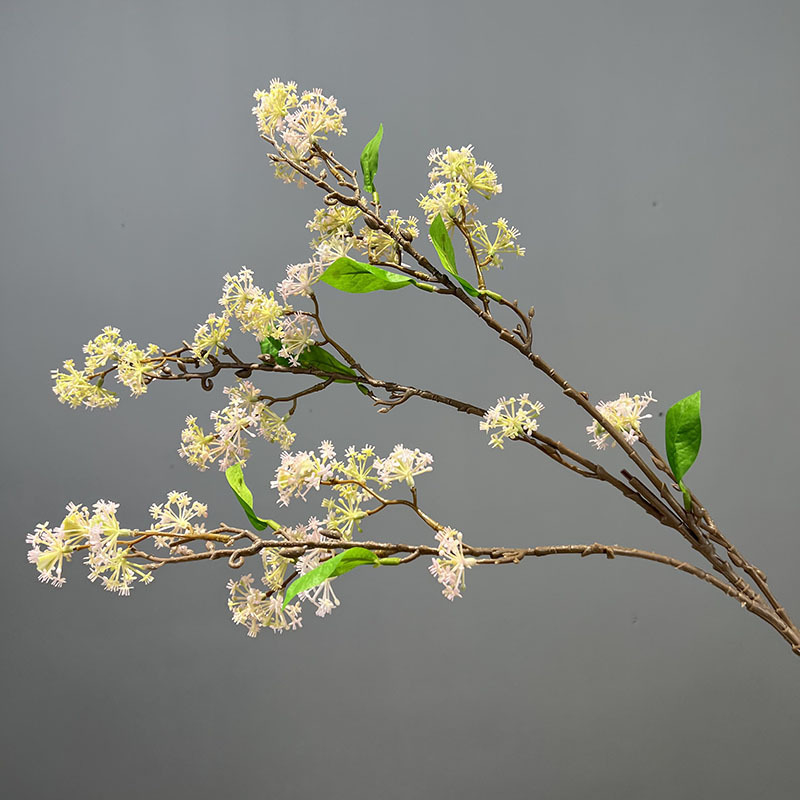 Изкуствен клон Османтус, пластмасов, инжекционно формован, вид Османтус, за сватби, външни пространства и фотодекор