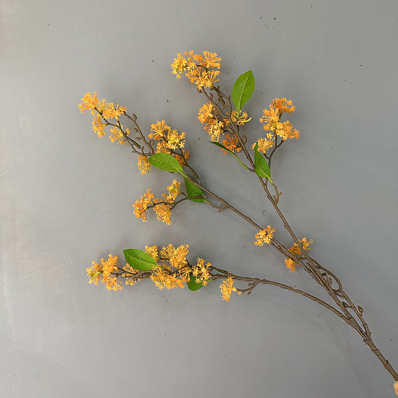 Изкуствен клон Османтус, пластмасов, инжекционно формован, вид Османтус, за сватби, външни пространства и фотодекор