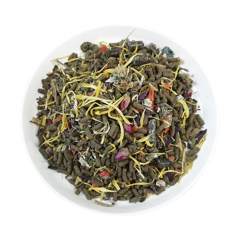 Džiovintas triušio maistas - aukštos pluošto dieta suaugusiems ir jauniems triušiams, 200 g, kilmė Zaozhuang, Shandong