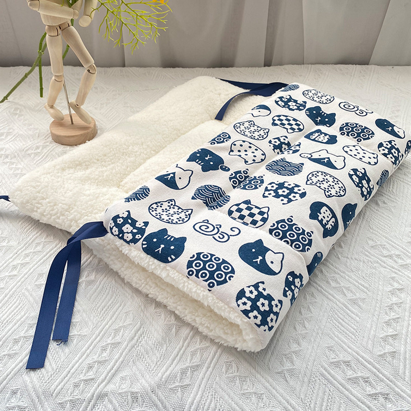 Platformă pentru cușcă de pisică, cu legare, dublu căptușit, universal pentru toate anotimpurile; Material: Textil; Brand: Love Kyle; Pentru pisici