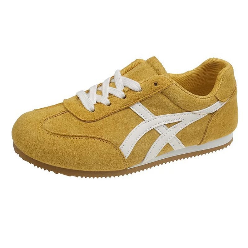 Sieviešu Forrest Gump stila sportapavi, Fly-Knit augšdaļa, ādas pirksta aizsargs, vidēja augstums, gumijas zole, šņorēšana