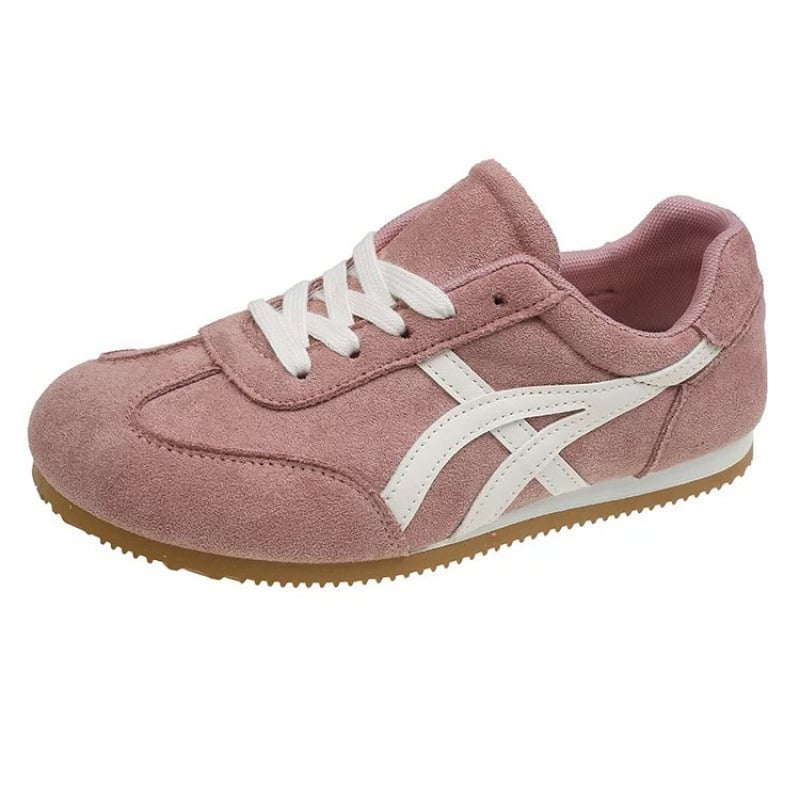 Sieviešu Forrest Gump stila sportapavi, Fly-Knit augšdaļa, ādas pirksta aizsargs, vidēja augstums, gumijas zole, šņorēšana