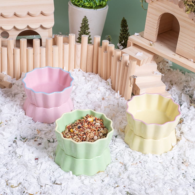 Κεραμικό μπολ φαγητού για χάμστερ, με αντιανατροπή σχεδίαση, μάρκα Shuo Ni, μπολ για κατοικίδια