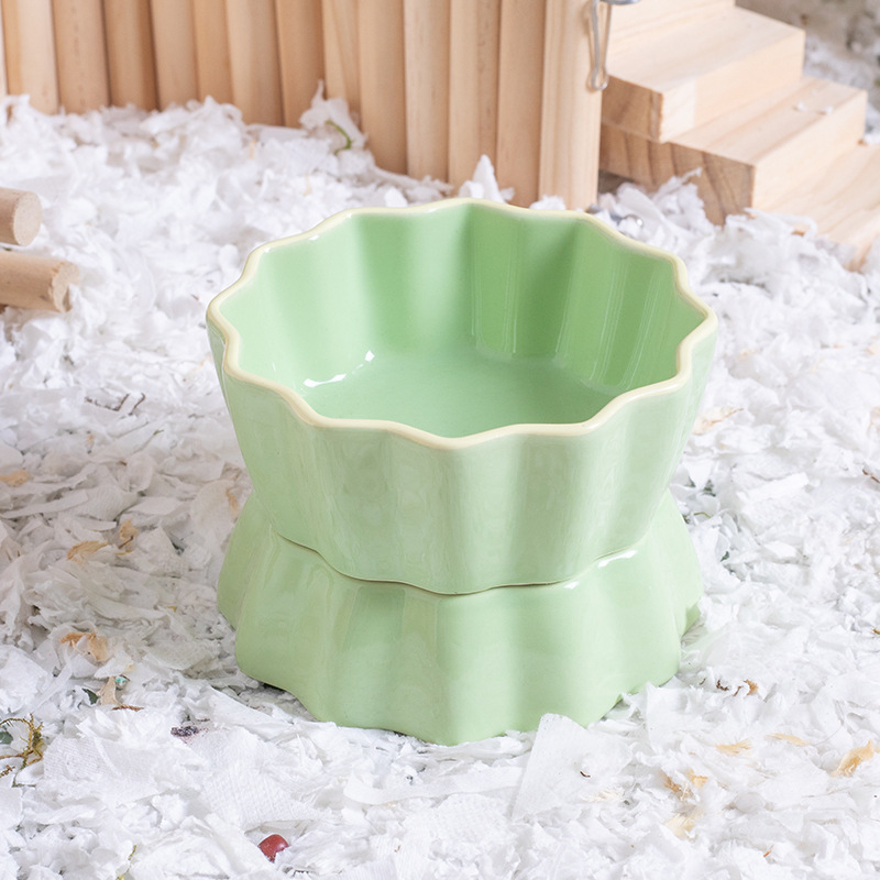 Κεραμικό μπολ φαγητού για χάμστερ, με αντιανατροπή σχεδίαση, μάρκα Shuo Ni, μπολ για κατοικίδια