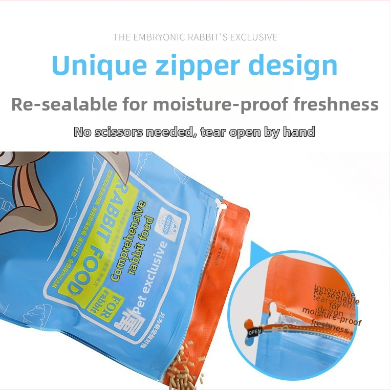 Sauss barība lopu ausu trušiem — vispārīga lietošana, 2kg, Xingxingwen zīmols, mājdzīvnieku barība