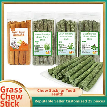 Le Rabbit Grass Chew Sticks for Rabbits, Chinchillas and Guinea Pigs | Dry Food 250 g | 80 boxes/box