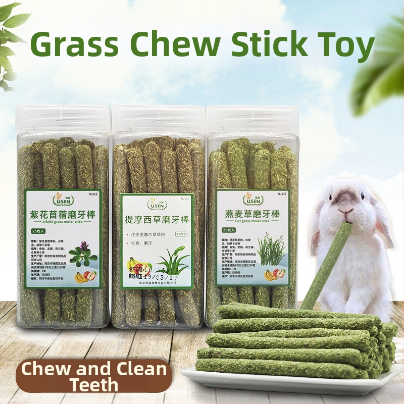 Le Rabbit Grass Chew Sticks for Rabbits, Chinchillas and Guinea Pigs | Dry Food 250 g | 80 boxes/box