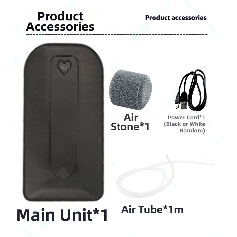 Kompakti USB deguonies siurblys akvariumui – įkraunama ličio baterija, nešiojamas, dvigubo naudojimo žvejybai ir lauko veiklai