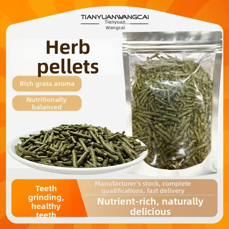 Lučerna kuiva toit jänestele, činčilale ja guinea sigadele — 500 g pakk, universaalne kasutus