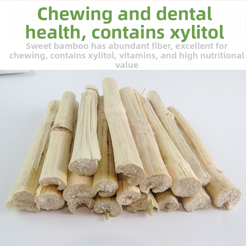 Sausa barība hamsteriem un trušiem – saldu bambusu košļājamās nūjiņas, 500 g – Zīmols: Bibi Meng, mājdzīvnieku barība