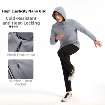 Meeste välijakk tuulekindel - kerge, kapuutsiga, pika varrukatega, ühekordne