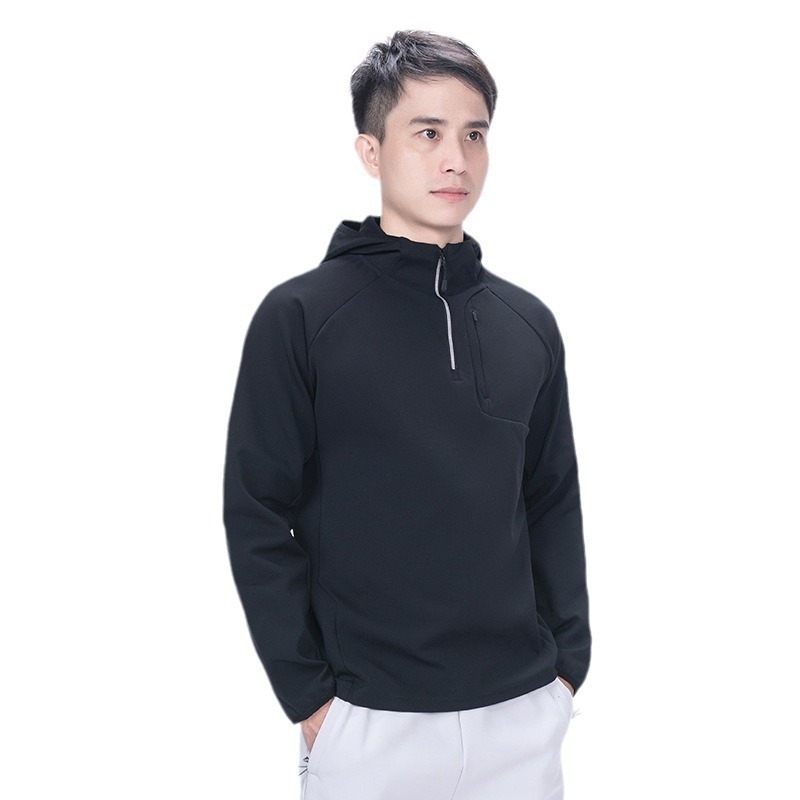 Meeste välijakk tuulekindel - kerge, kapuutsiga, pika varrukatega, ühekordne