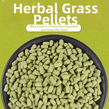 Džiovinta pašara jauniesiems triušiams ir jūrų kiaulytėms — lucernos granulės, 150 g, prekės ženklas Running around