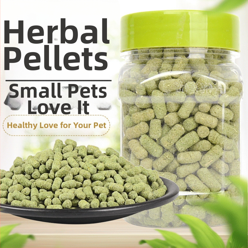 Sausa barība jaunajiem trušiem un guineju cūkām — lucernas peletes, 150 g, zīmols Running around