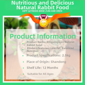 Džiovintas triušio maistas Xingxingwen – pašarų maistinė formulė, 2,5 kg, bendro naudojimo