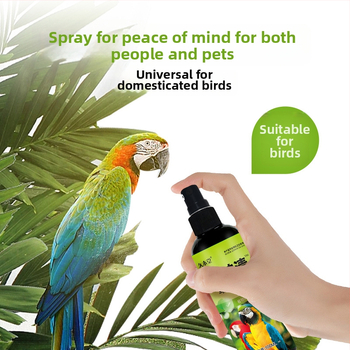 Lindude parasiitide ja sulgede ektoparasiitide vastu sprei probiootikumiga – rohekas pipra seemnete põhine formulatsioon; Kaubamärk: Jiumutang; Pärimus: Nanyang, Henan; Mõeldud lindudele