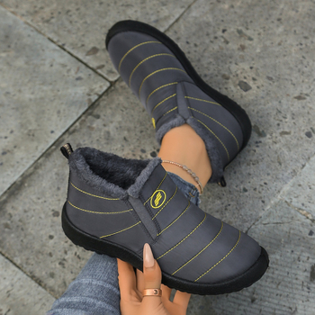 Papuci de casă casual unisex, iarnă – calzi și groși, cu izolație; partea superioară din material tip umbrelă, talpă PU