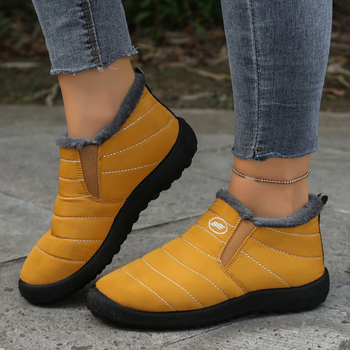 Papuci de casă casual unisex, iarnă – calzi și groși, cu izolație; partea superioară din material tip umbrelă, talpă PU