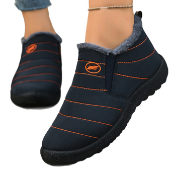 Papuci de casă casual unisex, iarnă – calzi și groși, cu izolație; partea superioară din material tip umbrelă, talpă PU