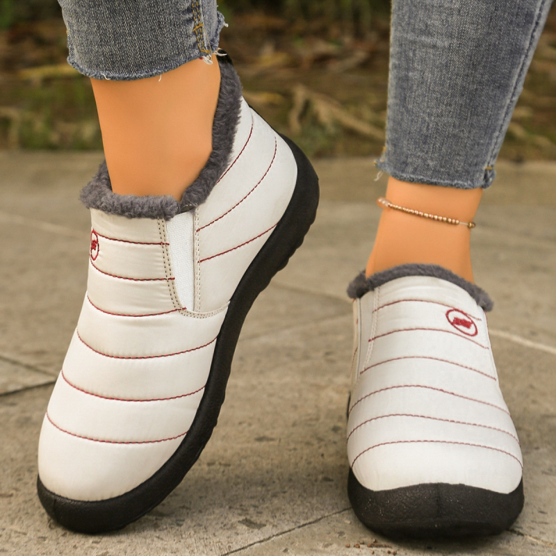 Papuci de casă casual unisex, iarnă – calzi și groși, cu izolație; partea superioară din material tip umbrelă, talpă PU