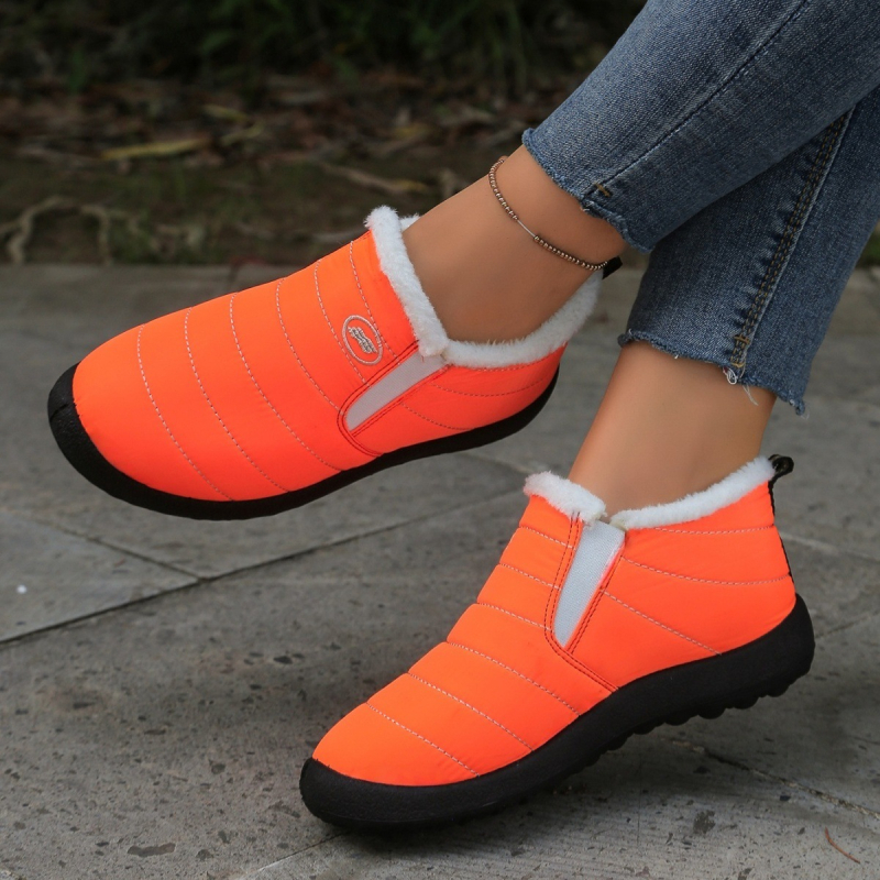 Papuci de casă casual unisex, iarnă – calzi și groși, cu izolație; partea superioară din material tip umbrelă, talpă PU