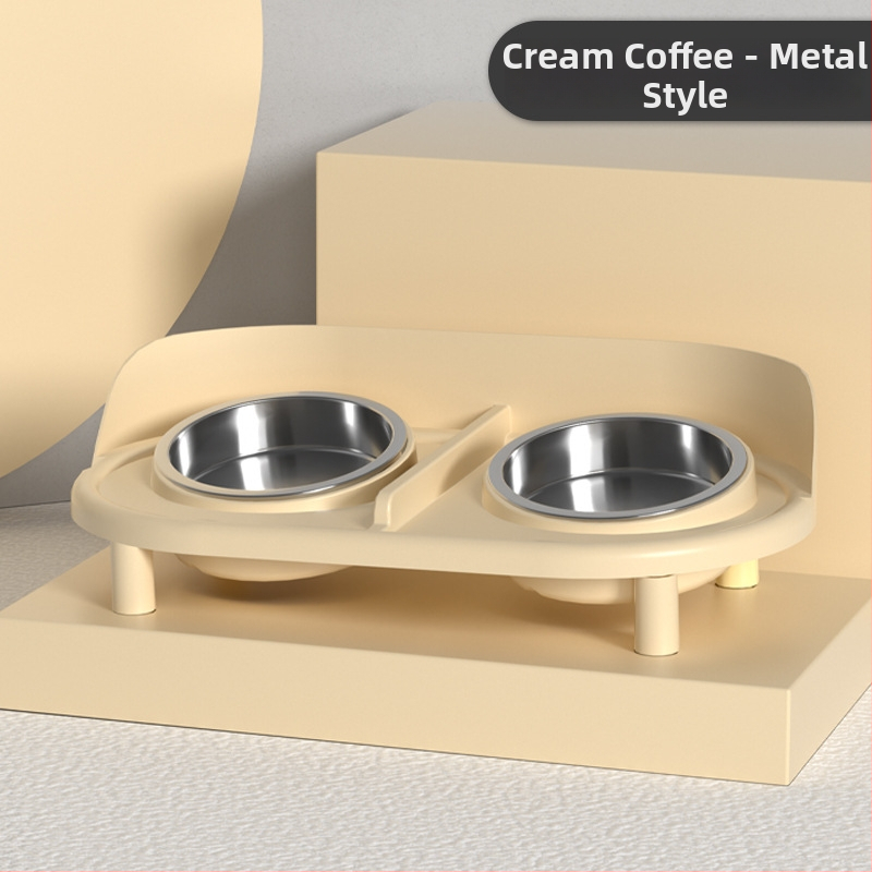 Berigi Keramická sada pre mačku s dvojitými misami na jedlo a vodu, proti prevráteniu