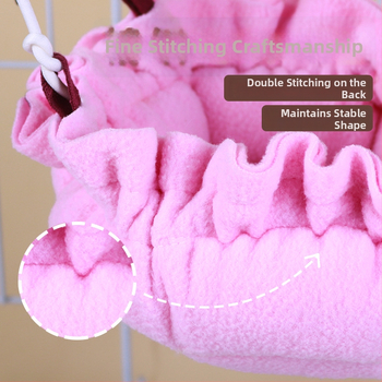 Hamster bavlnené hniezdo, oválny tvar, udržiava teplo, štýl kresleného filmu