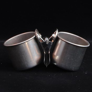 Happy Pet Garden rozsdamentes acél clip-on madár etető- és ivótál pohártartóval