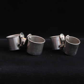 Happy Pet Garden rozsdamentes acél clip-on madár etető- és ivótál pohártartóval