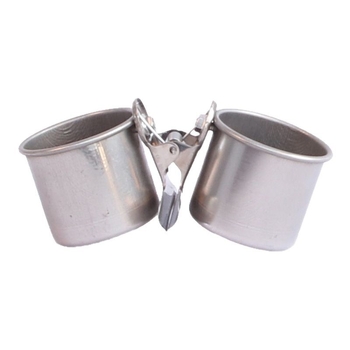 Happy Pet Garden rozsdamentes acél clip-on madár etető- és ivótál pohártartóval