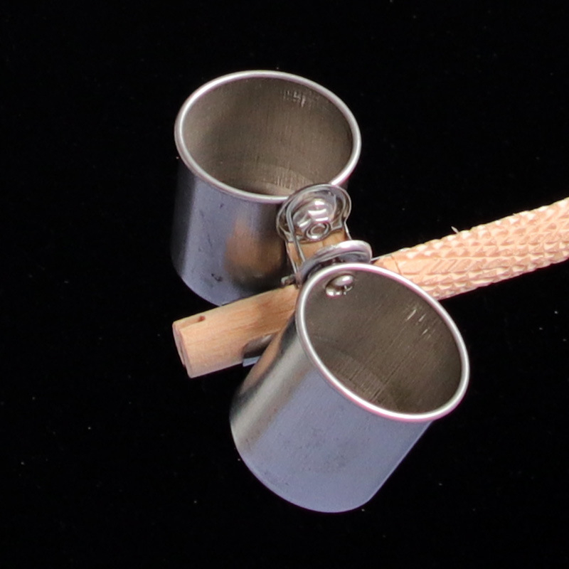 Happy Pet Garden rozsdamentes acél clip-on madár etető- és ivótál pohártartóval