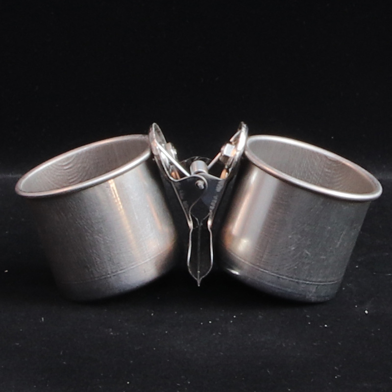 Happy Pet Garden rozsdamentes acél clip-on madár etető- és ivótál pohártartóval