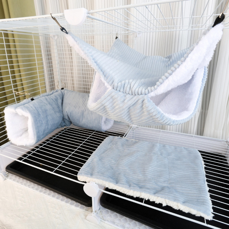 Hamster tunelsko gnijezdo s dvostrukim platnenim hamakom, materijal: tkanina, porijeklo: Anhui, pogodno za hamstere