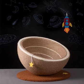 Mačacie hniezdo zo sisalu s doskou na škrabanie — jednovrstvové prevedenie pre mačky