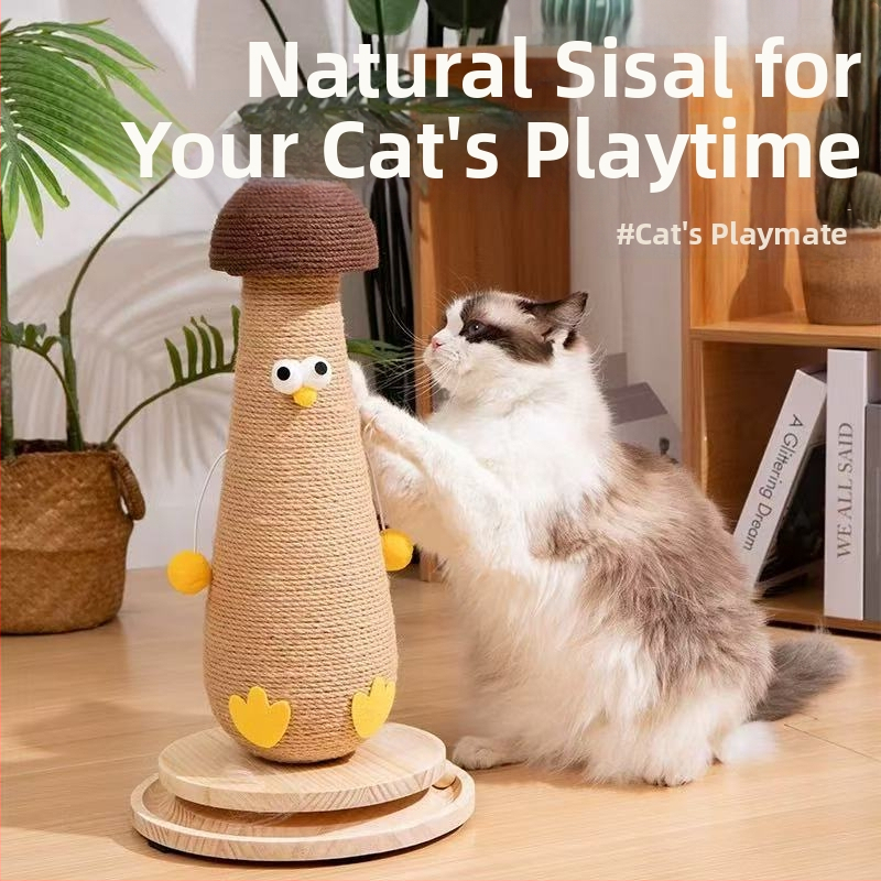 Mačacie hniezdo zo sisalu s doskou na škrabanie — jednovrstvové prevedenie pre mačky