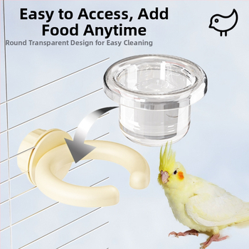 Rippuv plastmassist linnutoidukauss papagaille ja väikestele lemmikloomadele