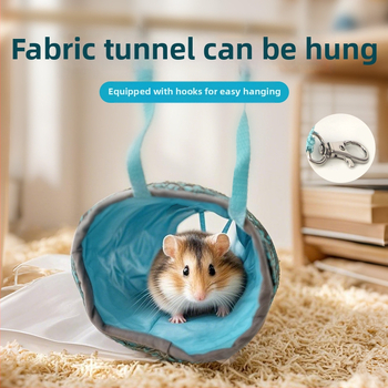 Tunel pre malé domáce zvieratá s hamsterským hamakom a plyšovým spacíkom – polyester, štyri ročné obdobia, pôvod Jiangsu