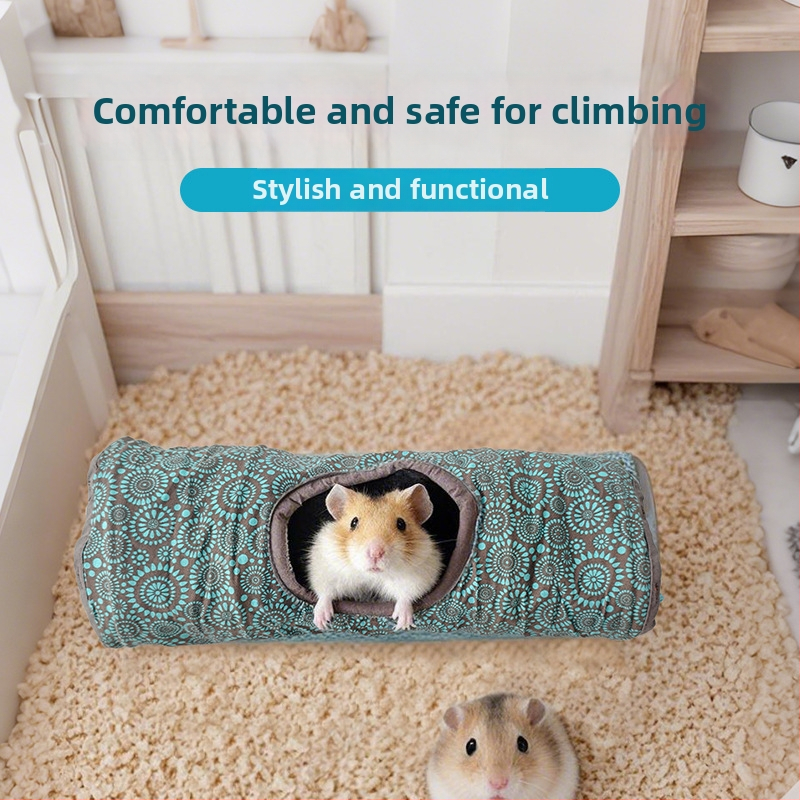 Tunel pre malé domáce zvieratá s hamsterským hamakom a plyšovým spacíkom – polyester, štyri ročné obdobia, pôvod Jiangsu