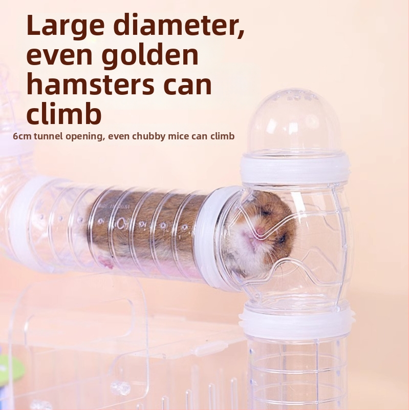 Akrüülist väline tunnel hamstritele, läbipaistev labürint