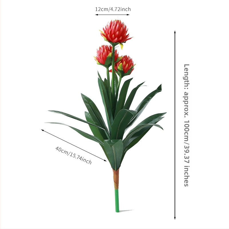 Umelá bonsai rastlina v kvetináči s vzhľadom ananásu — Xin chengzhi, plast materiál, spracovanie: styling, odroda 40224727108, pre svadbu, vonku, rekvizity na fotenie, domová dekorácia