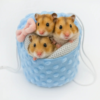 Sac pentru hamster cu plasă respirabilă și șnur, cu funda, portabil, pentru utilizare în interior și exterior (Material: fleece; Formă: ovală; Funcție: Portabil, Ventilat; Potrivit pentru: hamster; Scenarii: interior și exterior)