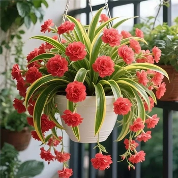 Хлорофитум в саксия – растение за вътрешно и външно ползване, цъфти през всички сезони и пречиства въздуха